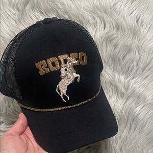 Black and Gold Rodeo Cap
